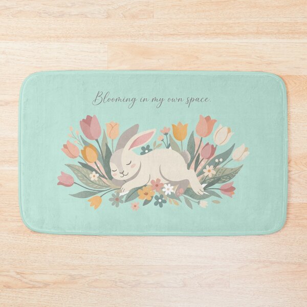 Item preview, Blooming Introvert Bunny – Soft Easter Spring Aesthetic designed and sold by Quiet Mode Studio.