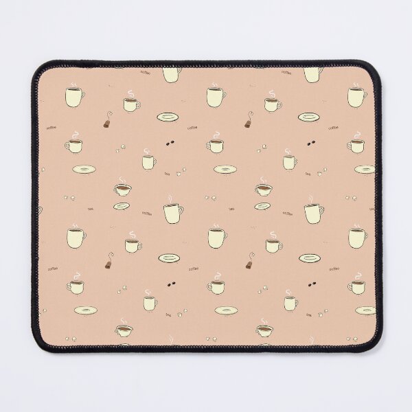 Artikelvorschau, Gemütliches Kaffee- und Teemuster – Minimalistische, handgezeichnete Tassen auf warmem Beige entworfen und verkauft von Lorindragon.