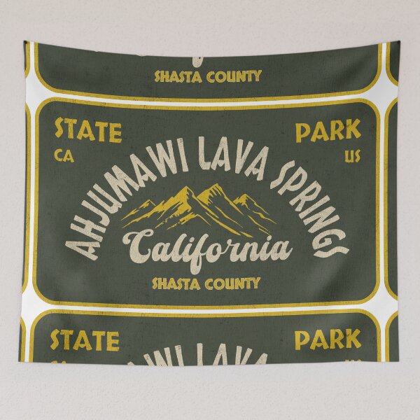 Item preview, Ahjumawi Lava Springs State Park, Shasta County, California, badge design designed and sold by Wanderful-roads.