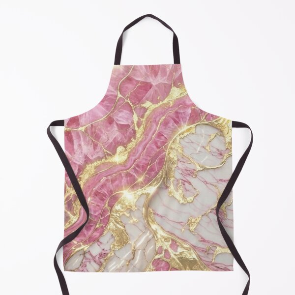 Item preview, Rose Quartz Pink Crystal White Marble and Gold Art designed and sold by Ed & Harmony.