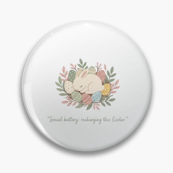 Item preview, Recharge Mode Bunny – Introvert Easter Cozy Design designed and sold by Quiet Mode Studio.