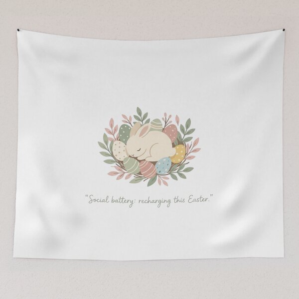 Item preview, Recharge Mode Bunny – Introvert Easter Cozy Design designed and sold by Quiet Mode Studio.