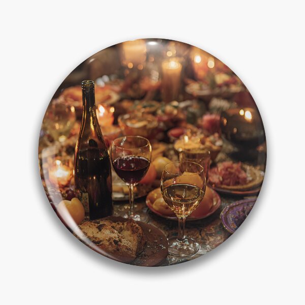 Item preview, Opulent Candlelit Feast Table with Wine & Fresh Fruits designed and sold by EK-World.