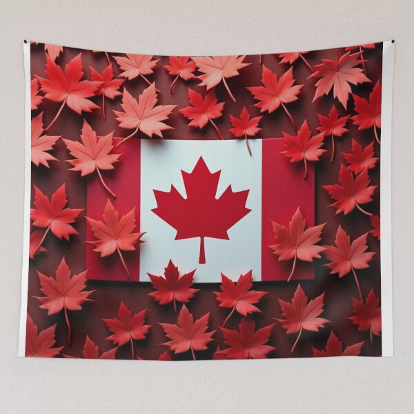 Item preview, Canadian Flag Surrounded by Red Maple Leafs designed and sold by laurakerr.