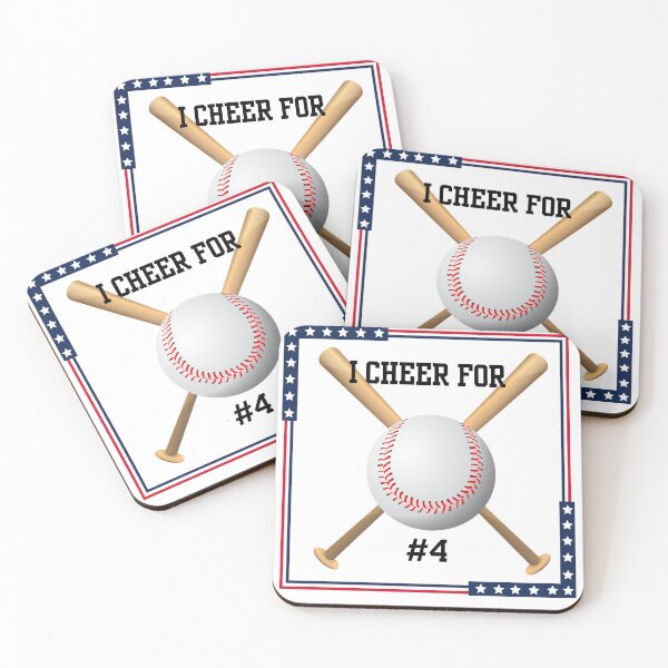 Item preview, Baseball Parent, Baseball Mom, Baseball Dad Cheering for Number 4 designed and sold by ShrimpAndGrits.
