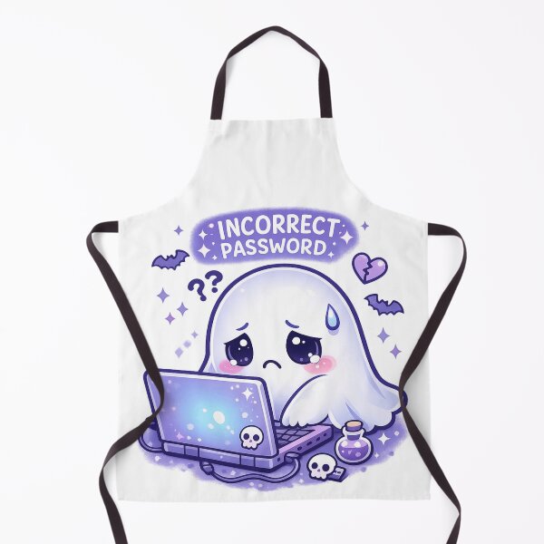 Item preview,  Ghost Forgot Password Funny Cybersecurity Kawaii Spooky designed and sold by Retro Mood Co.