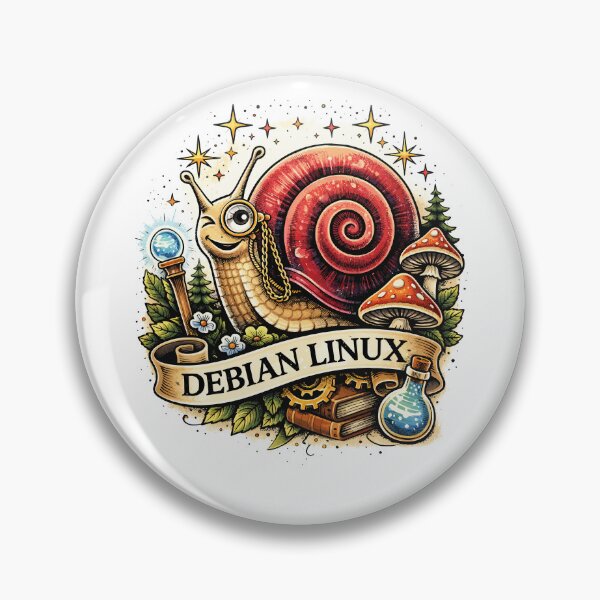 Item preview, Debian Linux (Vintage Tattoo) designed and sold by Fakecactus Designs.