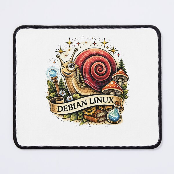 Item preview, Debian Linux (Vintage Tattoo) designed and sold by Fakecactus Designs.