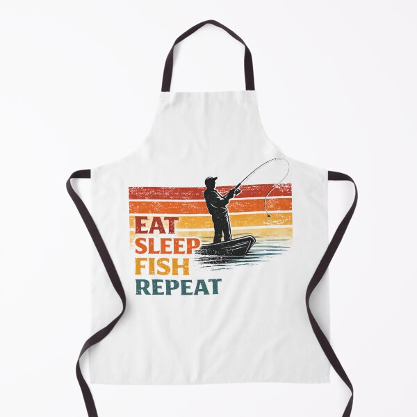 Item preview, Eat Sleep Fish Repeat Retro Sunset designed and sold by GeaSupplyStudio.