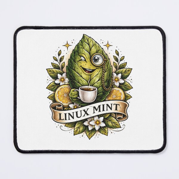 Item preview, Linux Mint (Vintage Tattoo) designed and sold by Fakecactus Designs.