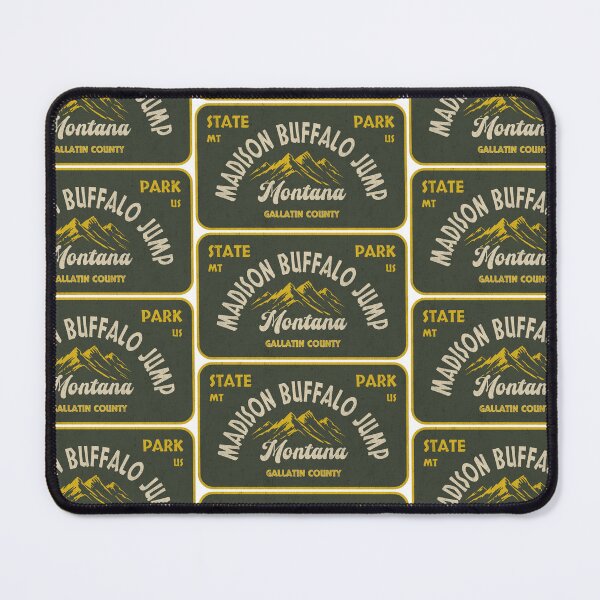 Item preview, Madison Buffalo Jump State Park, Gallatin County, Montana, badge design designed and sold by Wanderful-roads.
