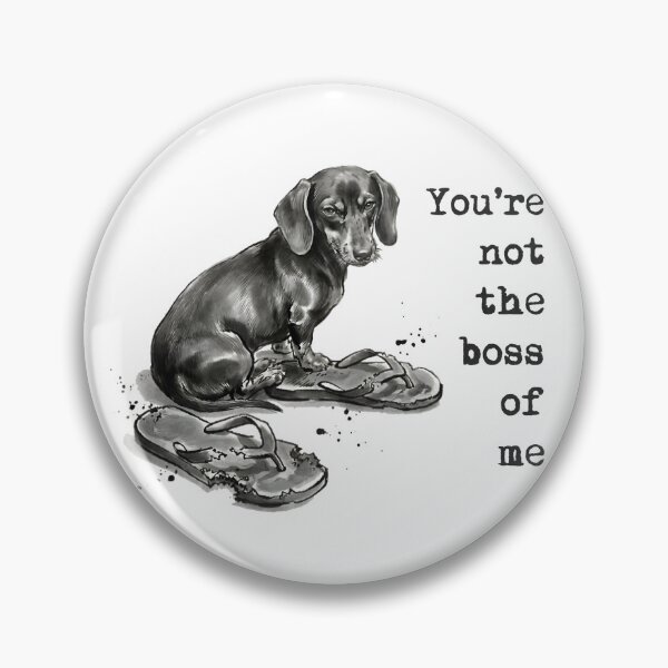 Item preview, Bossy Dachshund and Chewed Flip-Flops designed and sold by Maangata Art.