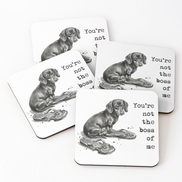 Item preview, Bossy Dachshund and Chewed Flip-Flops designed and sold by Maangata Art.