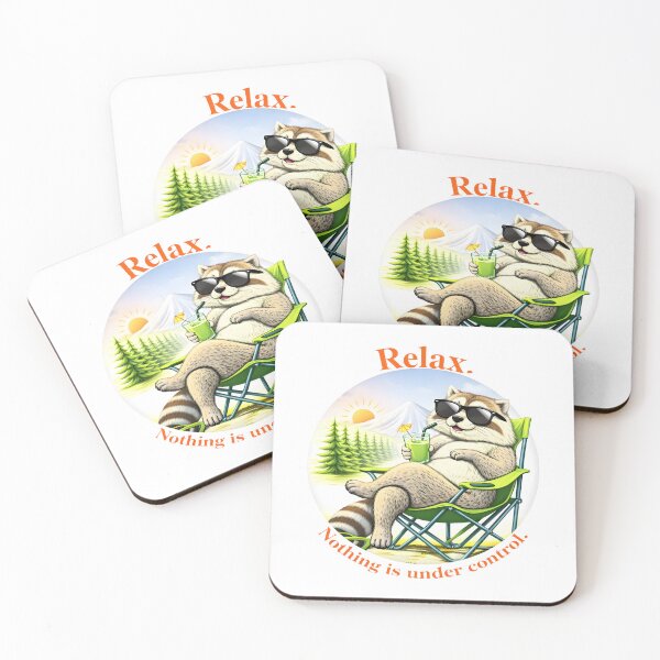 Item preview, Copy of Relax Nothing is Under Control Funny Chill Raccoon designed and sold by gear-posters.