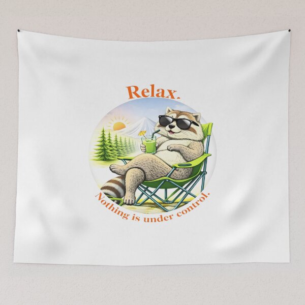 Item preview, Copy of Relax Nothing is Under Control Funny Chill Raccoon designed and sold by gear-posters.