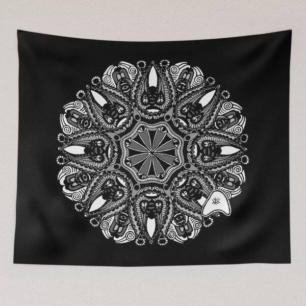 Item preview, "The Touch Of Infinity" (partial, grayscale) designed and sold by Zalciolunkis.