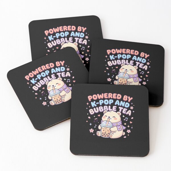 Item preview, Powered By K-Pop And Bubble Tea Bear designed and sold by snowry.