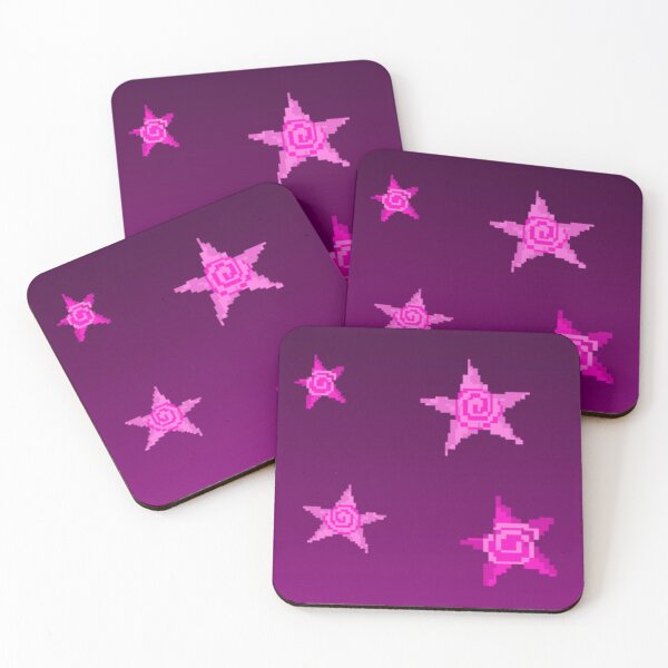 Item preview, Pink background print with stars. Pixel art. designed and sold by YaroshMaria.