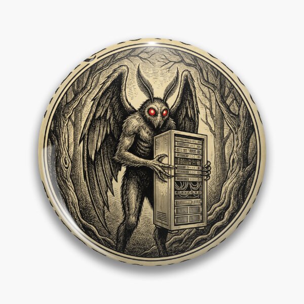 Item preview, There Is No Cloud Just Someone Elses Computer Mothman designed and sold by Retro Mood Co.