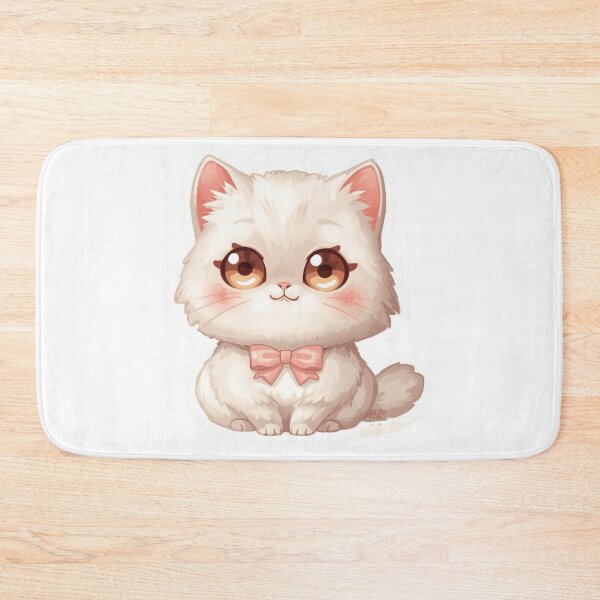 Item preview, Coquette White Cat Pink Bow Kawaii Sticker designed and sold by funnyshop222.