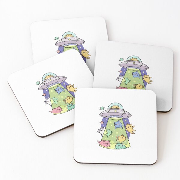 Item preview, Cute UFO Cat Sticker – Kawaii Space Cats Cartoon Illustration for Cat LoversCute UFO Cat Sticker – Kawaii Space Cats Cartoon Illustration for Cat Lovers designed and sold by Timegraf.