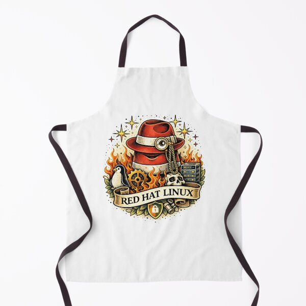 Item preview, Red Hat Linux (Vintage Tattoo) designed and sold by Fakecactus Designs.