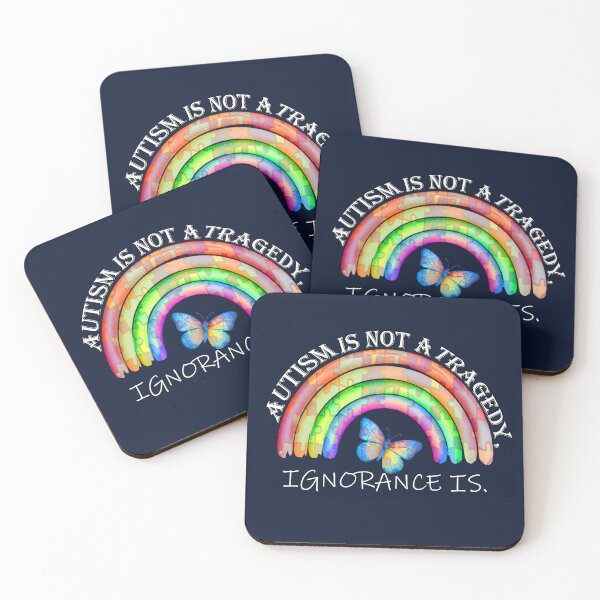 Item preview, Autism Is Not A Tragedy Ignorance Is – Rainbow Butterfly Awareness designed and sold by tamdevo1.