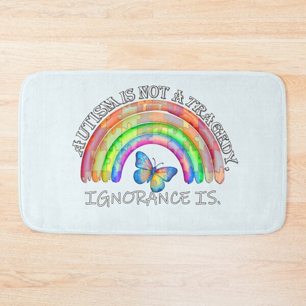 Item preview, Autism Is Not A Tragedy Ignorance Is – Rainbow Butterfly Awareness designed and sold by tamdevo1.