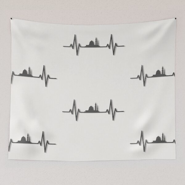 Item preview, Madinah Heartbeat – Al Masjid An Nabawi Islamic Skyline Design designed and sold by D-Islamic.