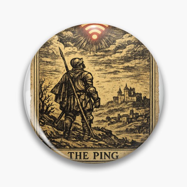 Item preview, The Ping Vintage Tarot Card Funny IT Network Engineer designed and sold by Retro Mood Co.