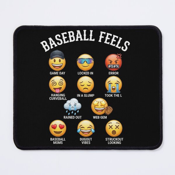 Item preview, Funny Baseball Feels Emoji Mood Chart designed and sold by VGAfanatic.