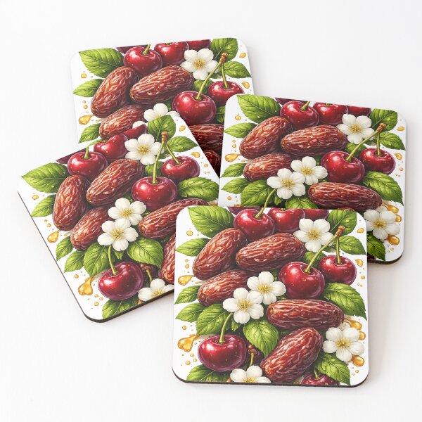 Item preview, Sweet Fusion: Dates & Cherries Delight designed and sold by Fabrifrank.