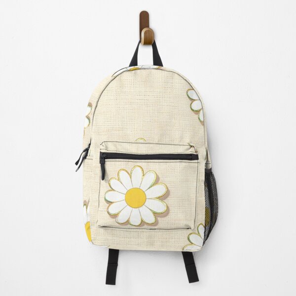 Item preview, A beautiful pattern of white daisies on a soft cream background designed and sold by Creative88Art.