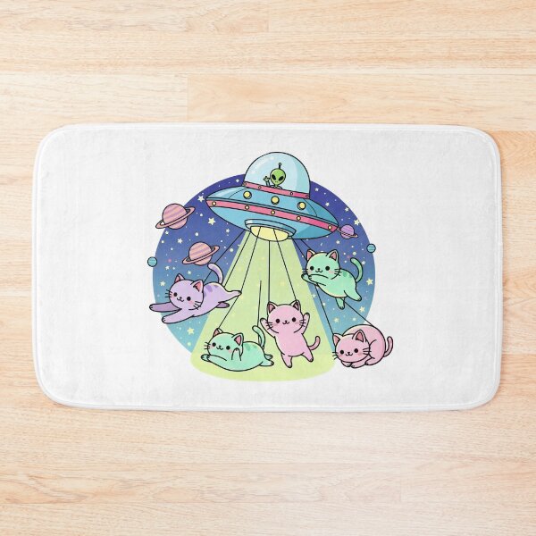 Item preview, Cute UFO Cat Sticker – Kawaii Space Cats Cartoon Illustration for Cat LoversCute UFO Cat Sticker – Kawaii Space Cats Cartoon Illustration for Cat Lovers designed and sold by Timegraf.