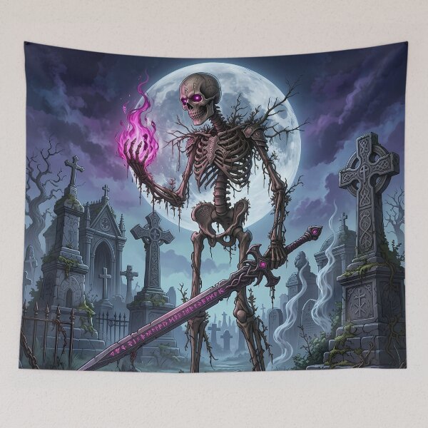 Item preview, Skeleton Warrior - Graveyard Fantasy Art designed and sold by Lucid Dream Pixel.