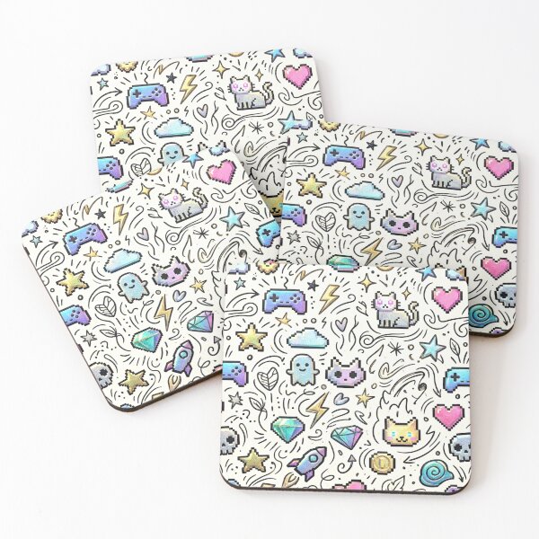 Item preview, A colorful illustration of gaming and cute icons designed and sold by Creative88Art.