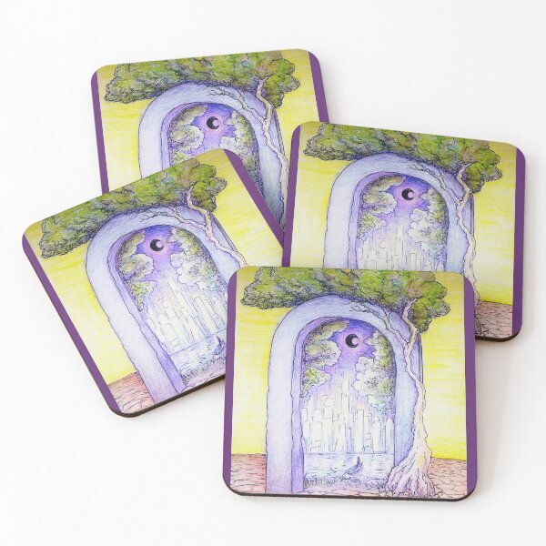 Item preview, The Urban Portal - Surreal Gateway to a Dream City Illustration designed and sold by Odd shloox.