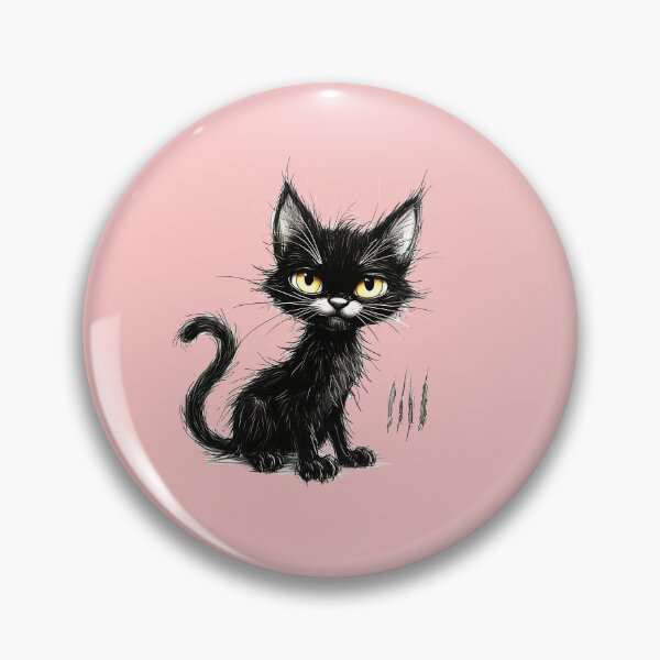 Item preview, Black Kitten Rufus designed and sold by Poppflix-TM.