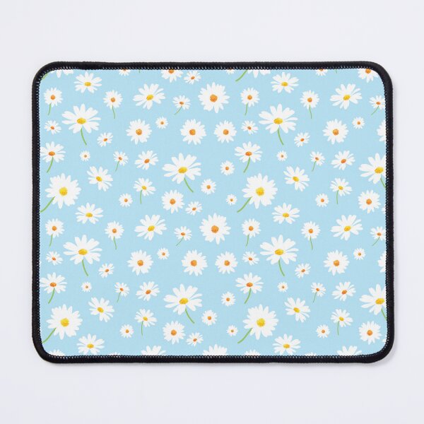 Item preview, White Daisy Pattern on Sky Blue Aesthetic Floral Design designed and sold by tronictees.