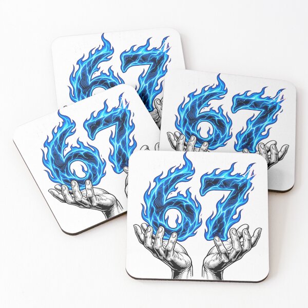 Item preview, I WAS NOW I'M 67 Blue Flames Age Milestone designed and sold by JMDesignHub.