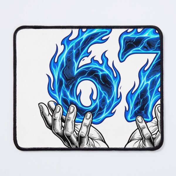 Item preview, I WAS NOW I'M 67 Blue Flames Age Milestone designed and sold by JMDesignHub.