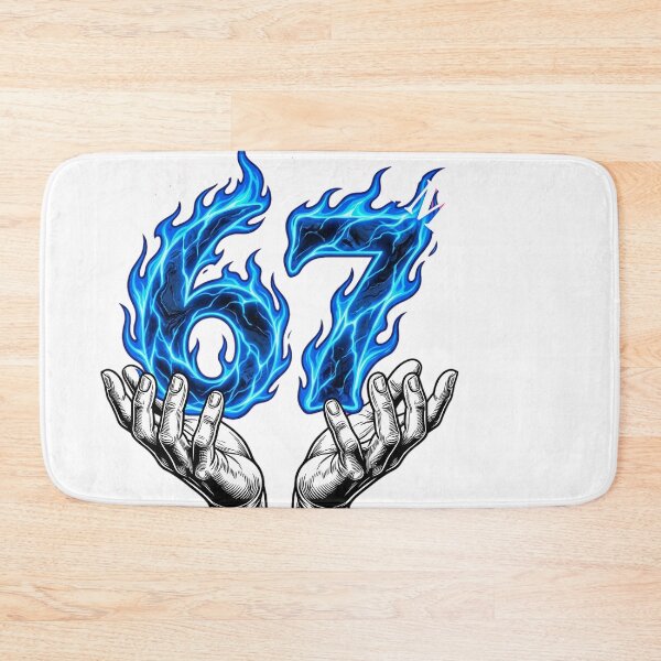 Item preview, I WAS NOW I'M 67 Blue Flames Age Milestone designed and sold by JMDesignHub.