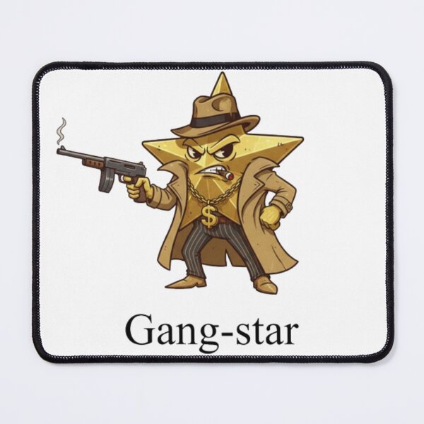 Item preview, Gangster Star with Fedora Hat and Retro Style designed and sold by FunnyDesigns221.
