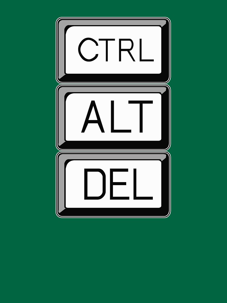 Control Alt Delete Computer User Art by Rightbrainwoman