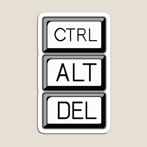 Item preview, Control Alt Delete Computer User Art designed and sold by Rightbrainwoman.