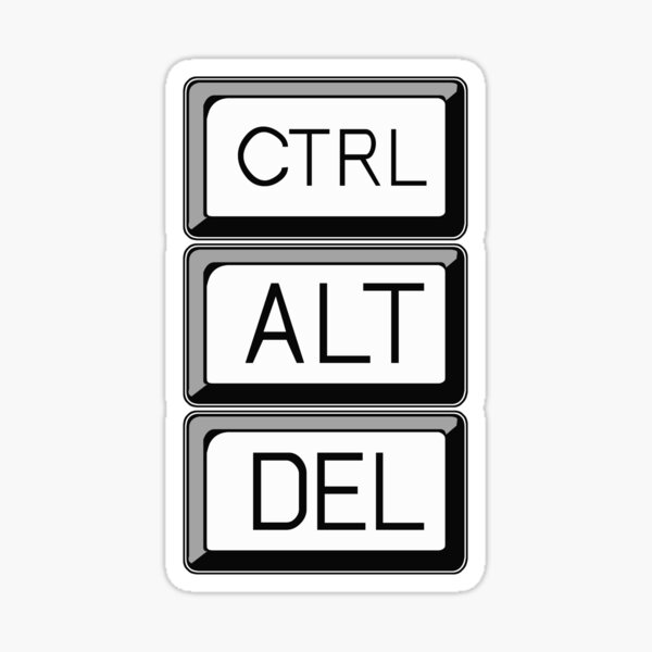 Control Alt Delete Computer User Art Sticker