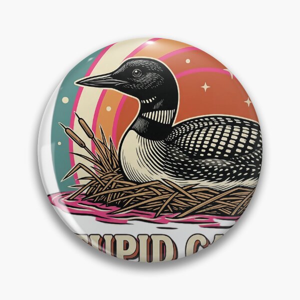 Item preview, Stupid Canadian Wolf Bird Loon Retro Lake Art designed and sold by JMDesignHub.