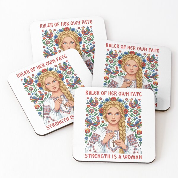 Item preview, Slavic Folk Art: Ruler of Her Own Fate and Woman's Strength Poster designed and sold by SlavicKemp.