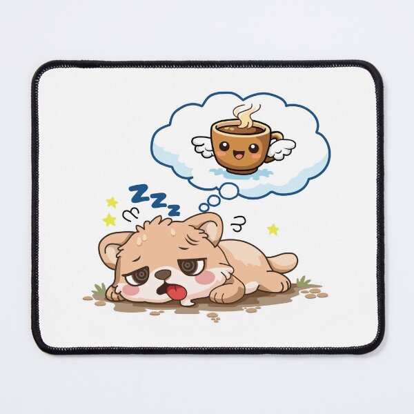 Item preview, Running on Empty Dreaming of Coffee – Cute Sleepy Animal Kawaii Sticker | Tired Mood Coffee Lover Gift designed and sold by yazz illustrations.