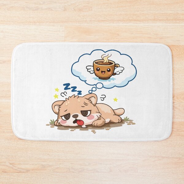 Item preview, Running on Empty Dreaming of Coffee – Cute Sleepy Animal Kawaii Sticker | Tired Mood Coffee Lover Gift designed and sold by yazz illustrations.
